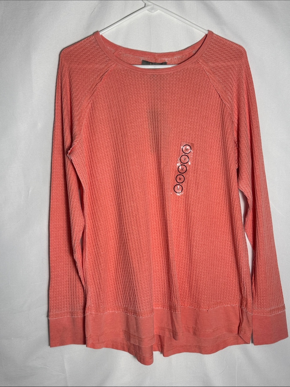 Natural Reflections Coral Long Sleeve Tee women’s size medium
